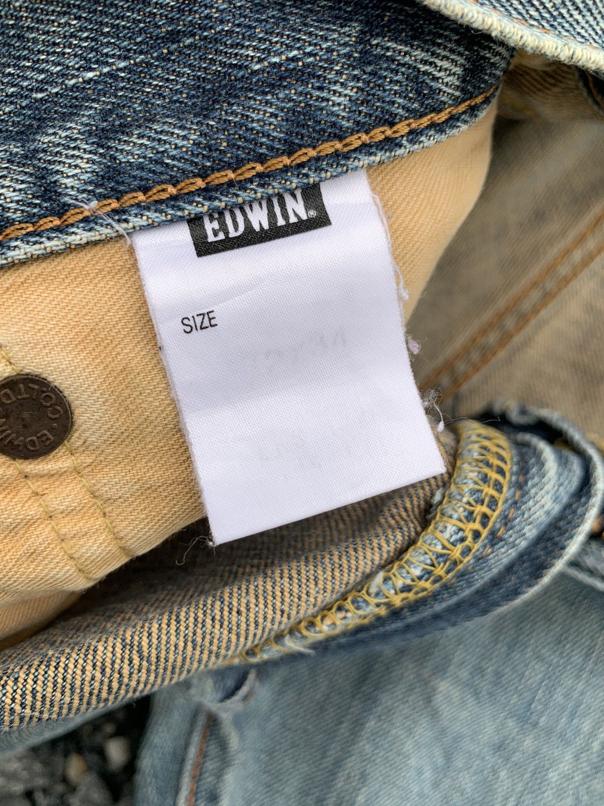 Edwin VINTAGE EDWIN 505 SELVEDGE RUSTY DISTRESSED JAPANESE DENIM Size US 31 - 20 Thumbnail