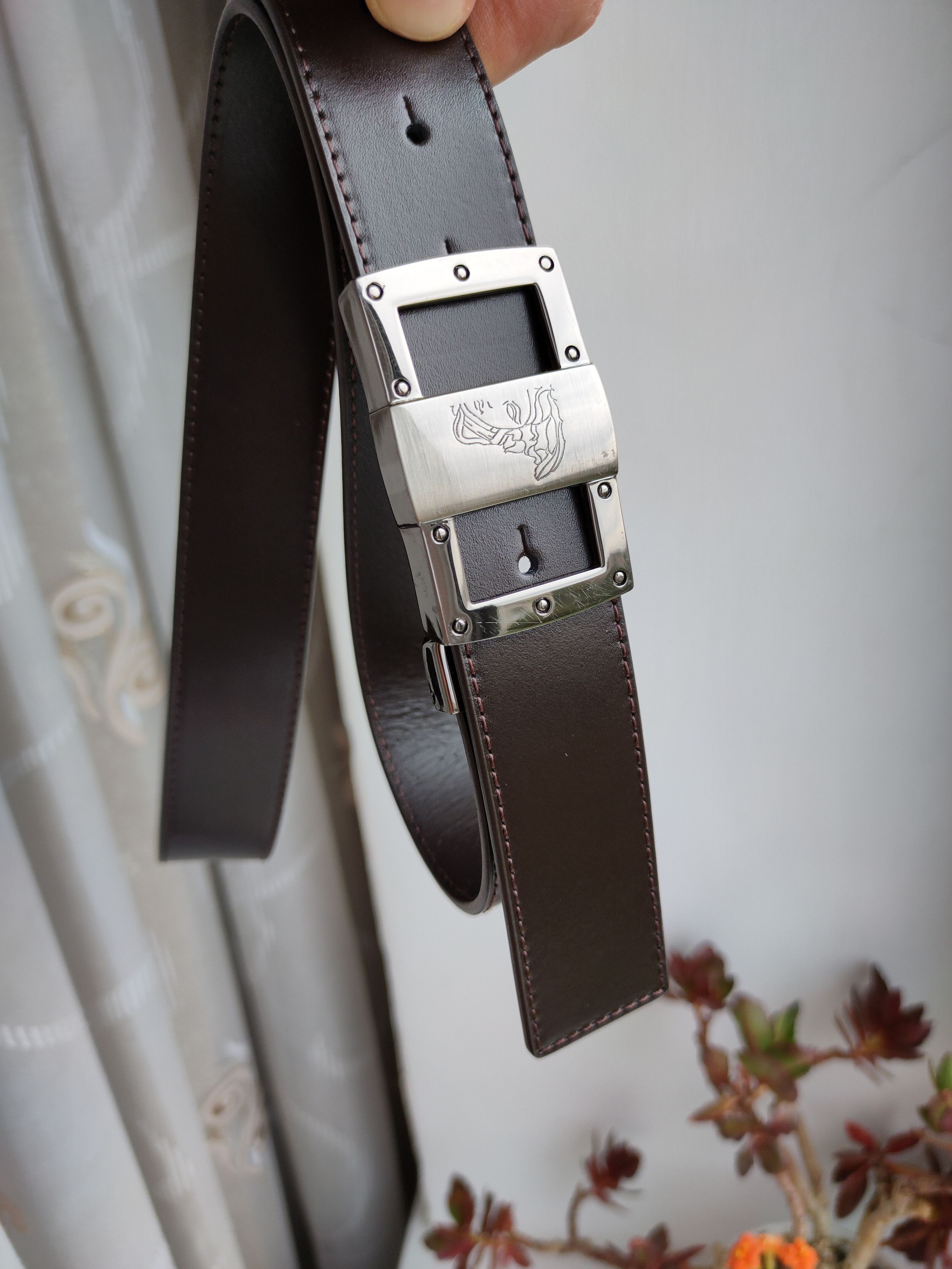 Versace Versace Medusa Leather Belts Versace Collection Italy Size ONE SIZE - 3 Thumbnail