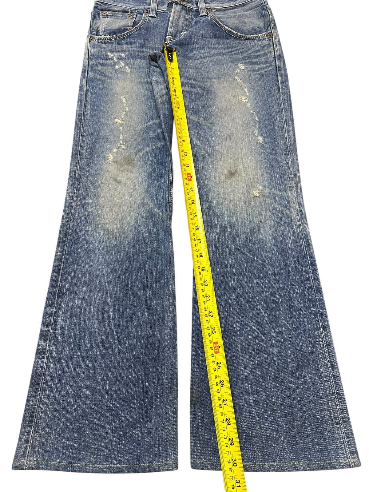 Edwin Vintage Edwin Blue Trip Faded Thunder Wash Wide Leg Jeans Size US 32 / EU 48 - 14 Thumbnail