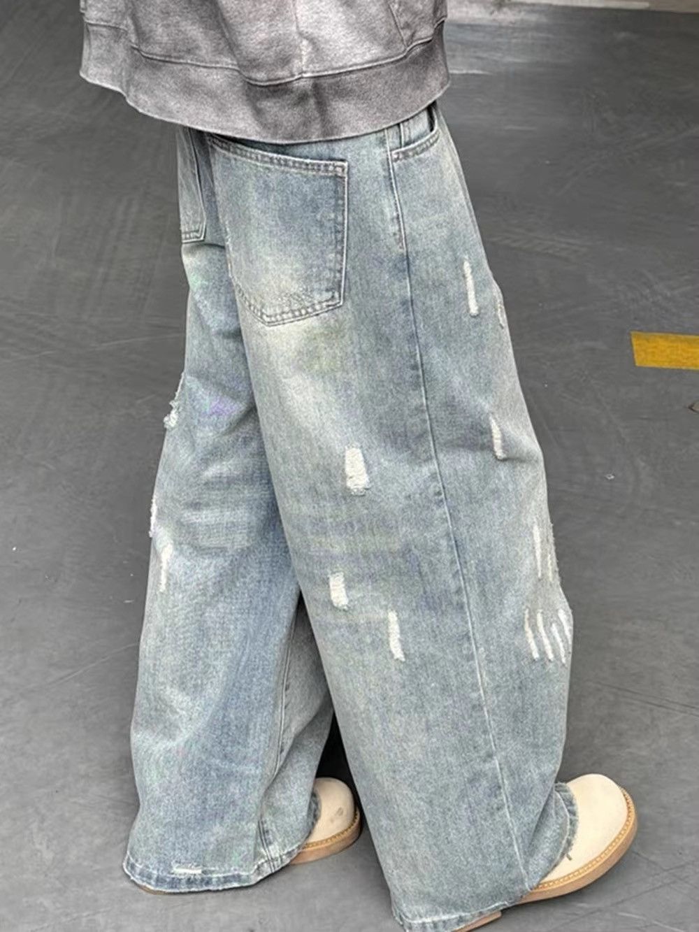 Jean × Vintage Retro Washed Blue Baggy Denim Size US 31 - 2 Thumbnail