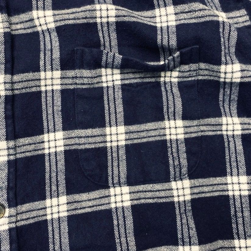 Lands' End VINTAGE Lands' End Flagship Flannel Shirt Mens XL Blue White Plaid Traditional Fit 8407 Size US XL / EU 56 / 4 - 5 Thumbnail