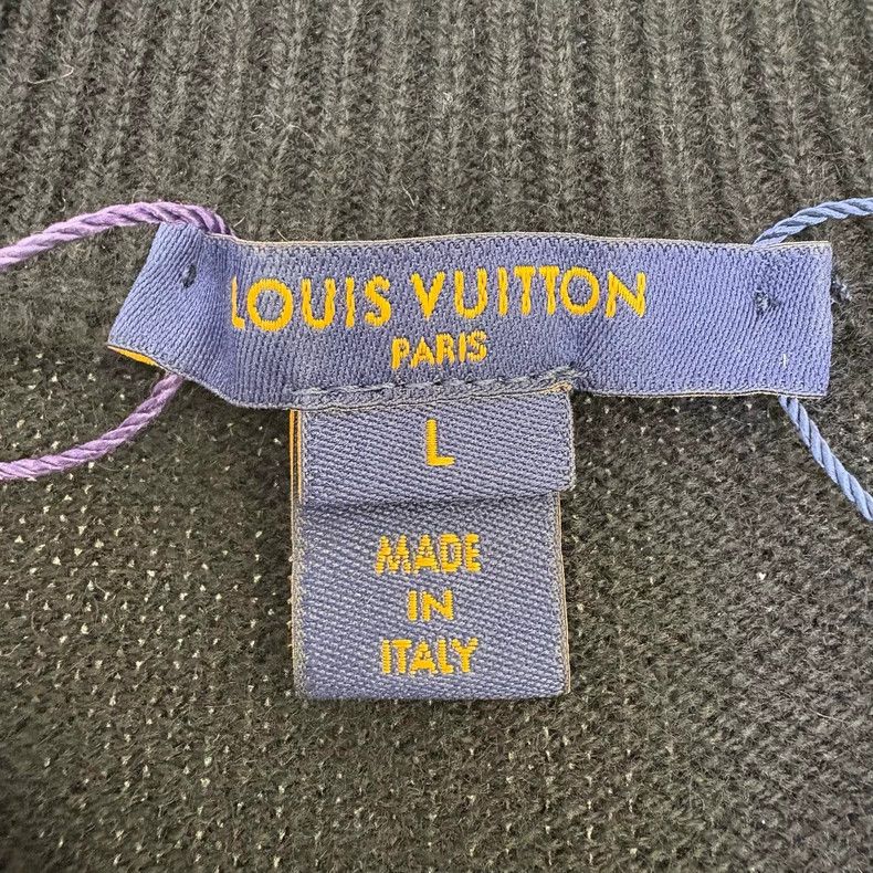 Louis Vuitton Louis Vuitton Cashmere 24ss Black Chain Badge Sweater Size US L / EU 52-54 / 3 - 7 Thumbnail