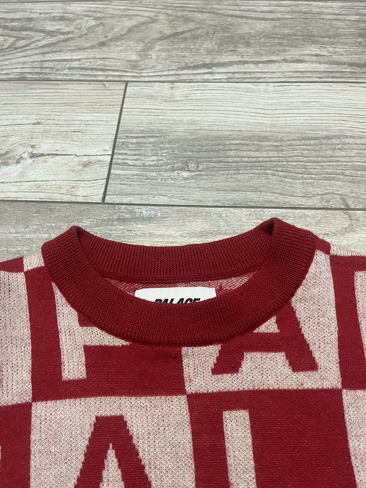 Palace Palace check-it knit sweater red 2016 Size US L / EU 52-54 / 3 - 5 Thumbnail