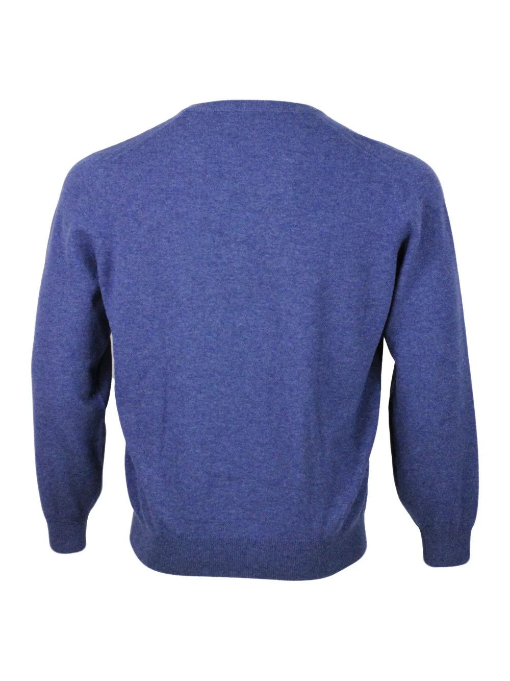 Brunello Cucinelli o1w1db10425 Cashmere V-Neck Knitted Jumper in Blue Size US S / EU 44-46 / 1 - 2 Thumbnail