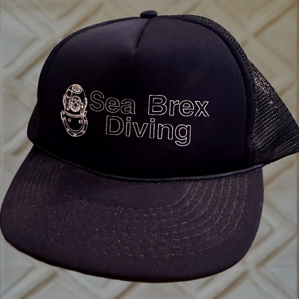 Vintage VINTAGE Sea Bred Diving SnapBack Hat Blue Mens One Size Snapback Blue Sea Bred Diving Hat Size ONE SIZE - 1 Thumbnail