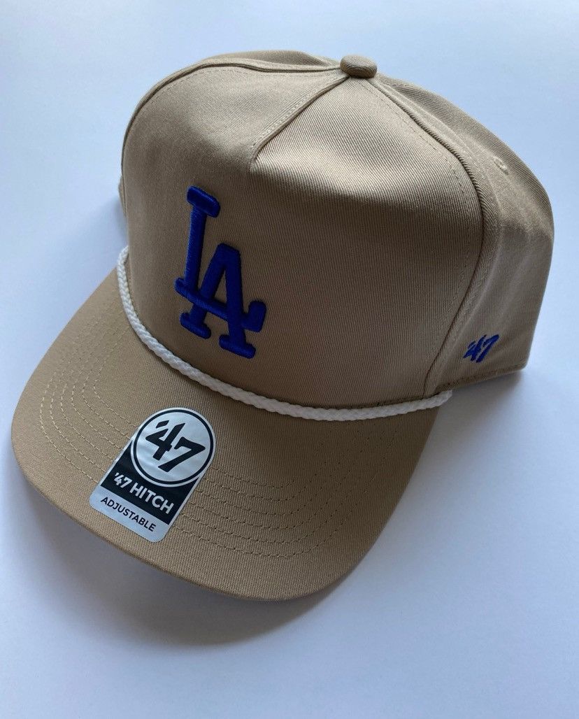 47 Brand LA Dodgers Core Classic Rope Beige Hitch Snapback Hat New! Size ONE SIZE - 4 Thumbnail