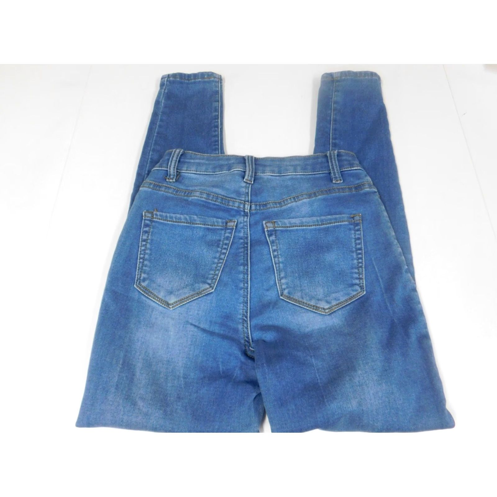 Vintage Angel Kiss Jeans Womens 1 ankle skinny blue denim Zip Pockets 26in Inseam Regular Rise Mid 8.5-10.5in Cotton Blend Denim Size 25" / US 0 / IT 36 - 5 Thumbnail