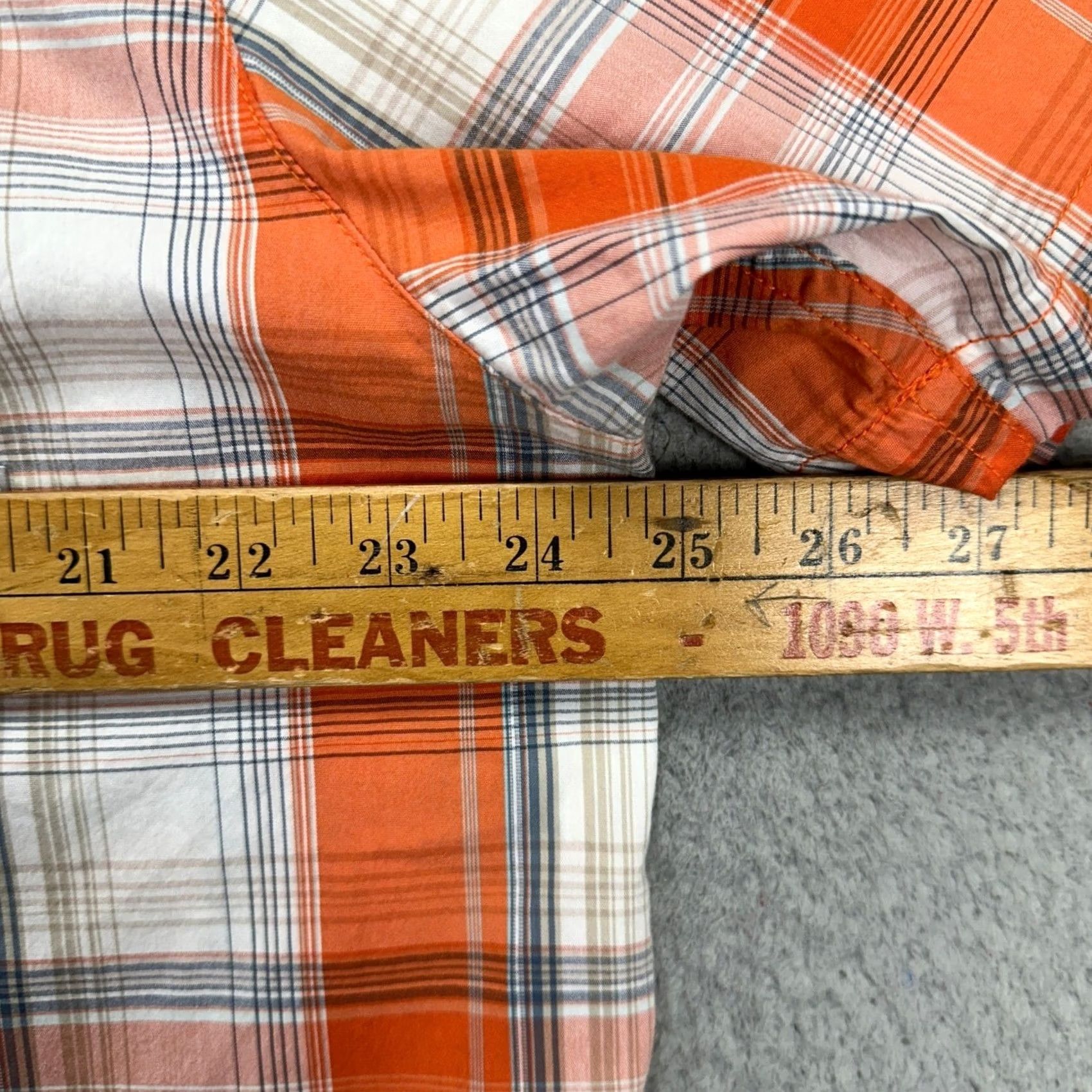 Vintage Columbia Shirt XL Men Orange Plaid Button-Up Short Sleeve Collared Pocket Breathable Preppy Outdoor Vintage: No Size US XL / EU 56 / 4 - 3 Thumbnail