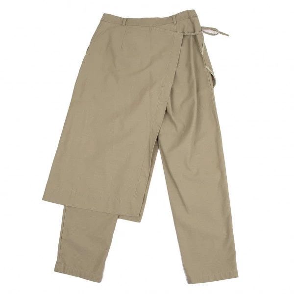 Yohji Yamamoto Yohji YamamotoKhaki Retro Fake Two-Piece Design Pants 2503- Size US 28 / EU 44 - 2 Thumbnail