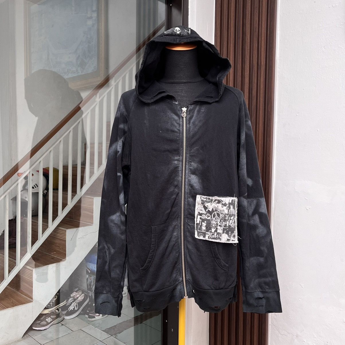 Beauty Beast Seditionaries Style Hoodie Zipper Destroyed by "W5H Grapik" Size US M / EU 48-50 / 2 - 1 Thumbnail