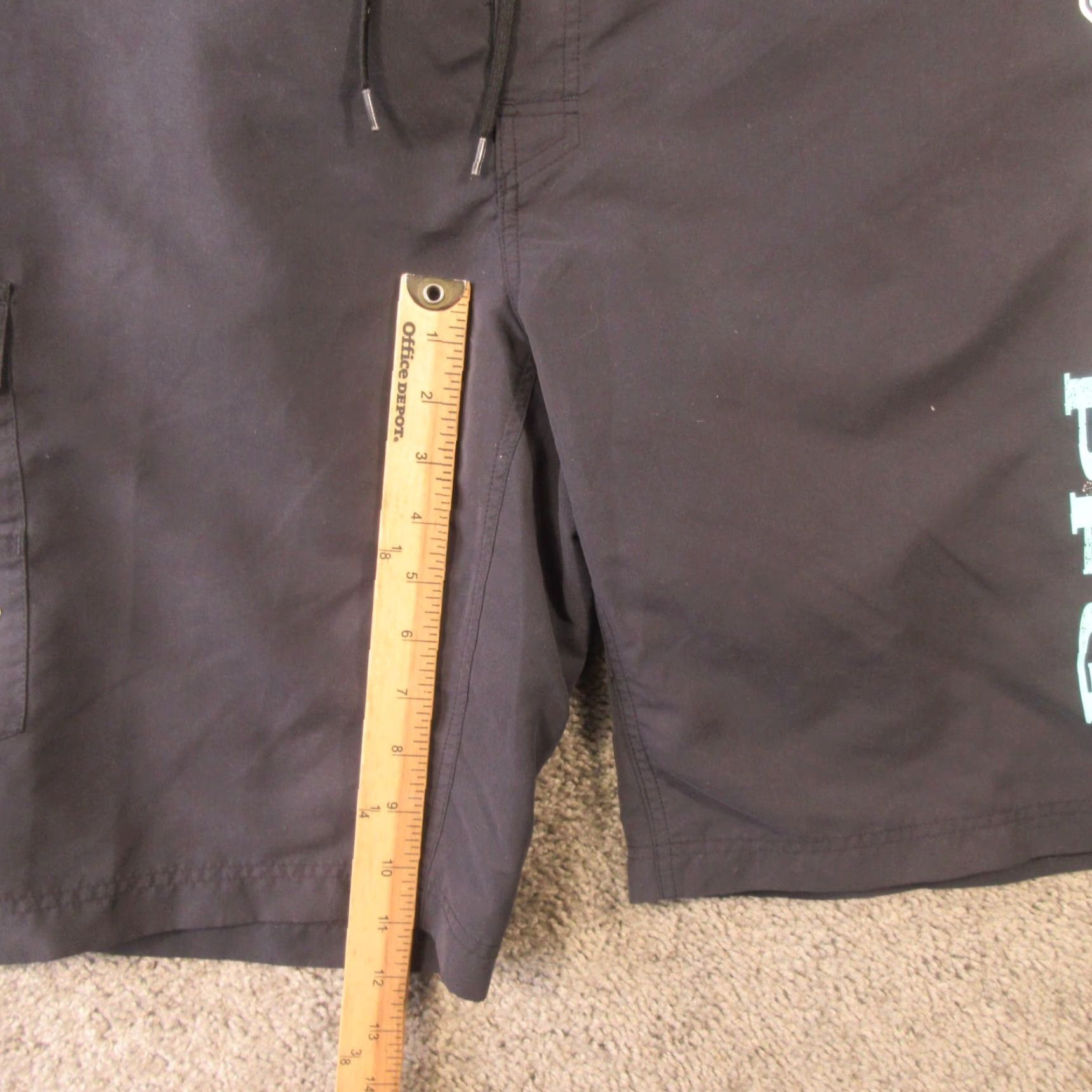 Vintage Columbia Board Shorts Mens 34 Black PFG Quick Dry Drawstring Pockets Surfing Size US 34 / EU 50 - 2 Thumbnail