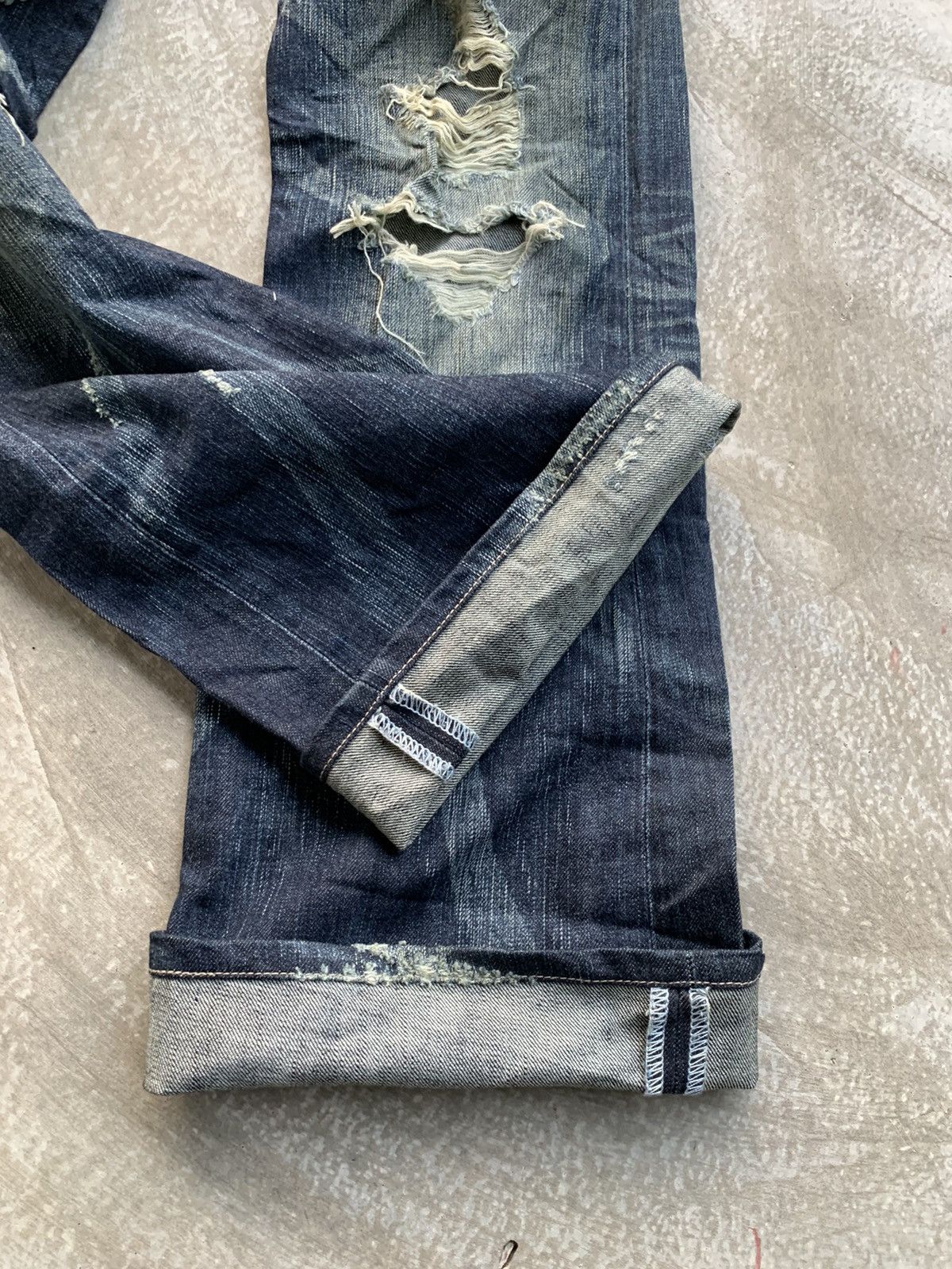 Edwin × Japanese Brand × Vintage Edwin Denim Blue Trip 503 Vintage Size US 34 / EU 50 - 19 Thumbnail