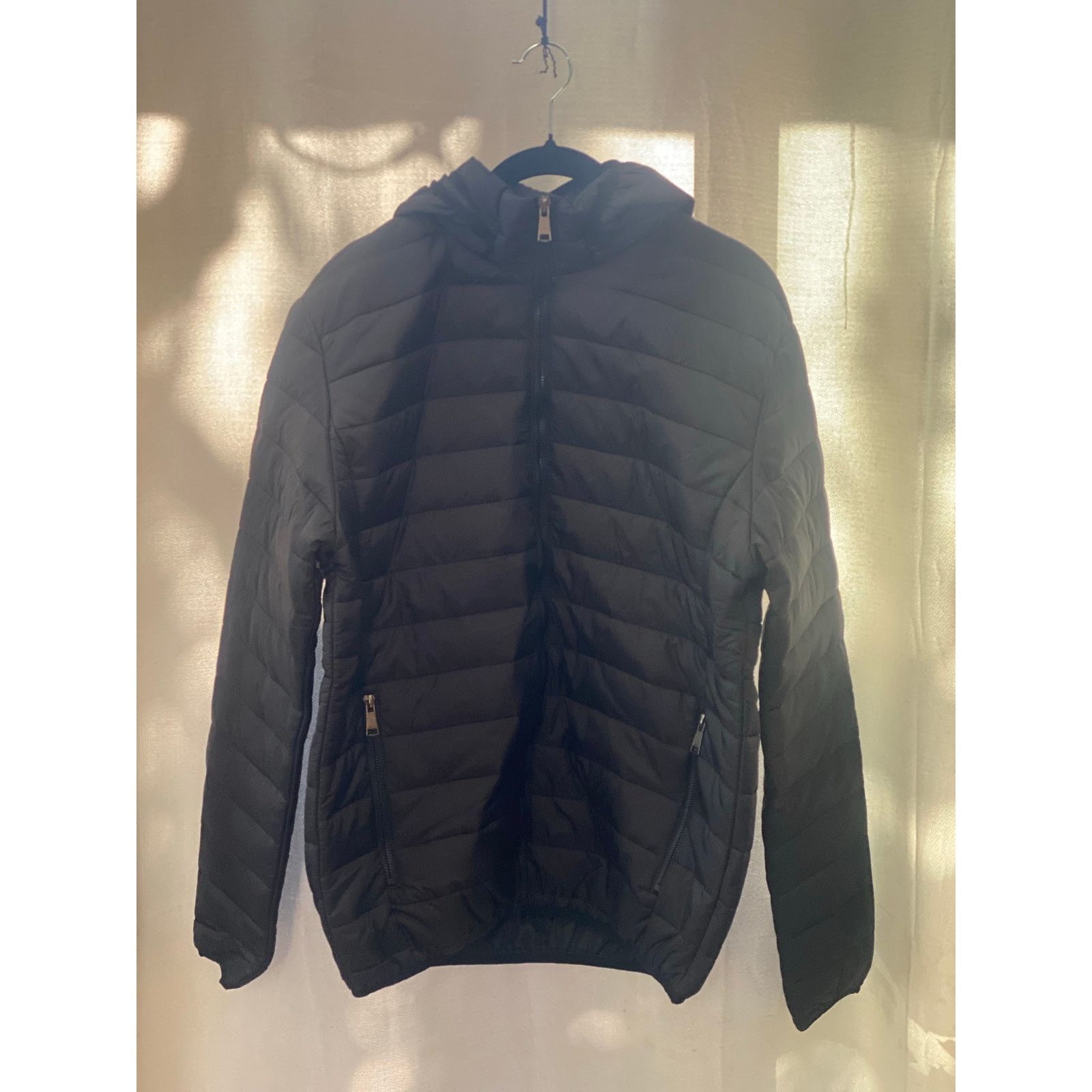 Ruxen Puffer Jacket w/ detacheable hood black m large