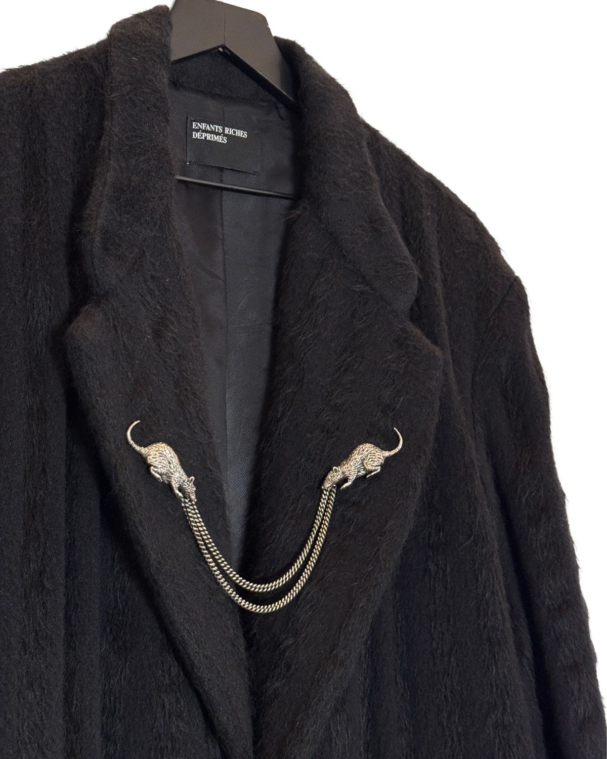 Enfants Riches Deprimes 1 of 1 Striped Alpaca Fur Trench Coat (Runway Sample) ERD Size US L / EU 52-54 / 3 - 6 Thumbnail
