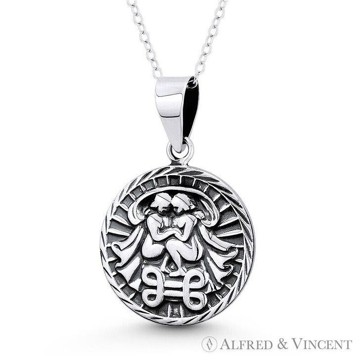 Other Gemini Zodiac Sign Circle Astrology Charm Pendant Size ONE SIZE - 1 Preview