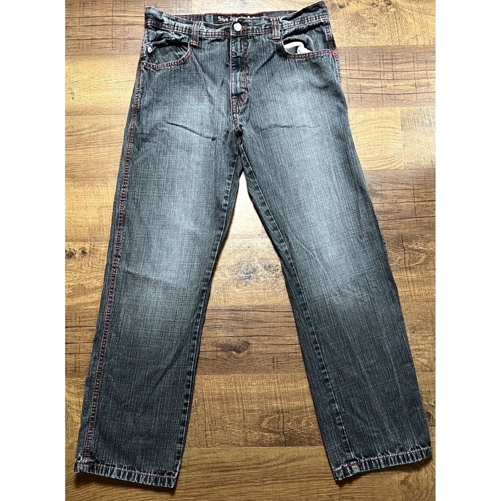Southpole VINTAGE 5ive Jungle Jeans Mens 36X32 Dark Wash Wide-Leg Embroidered SouthPole Style Size US 36 / EU 52 - 2 Thumbnail