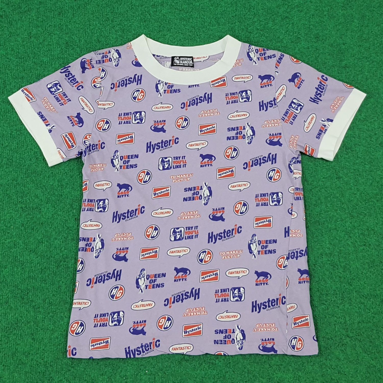 Hysteric Glamour × Japanese Brand × Vintage Vintage Hysteric Glamour Full Printed Japan Brand Tshirt Size XS / US 0-2 / IT 36-38 - 1 Thumbnail