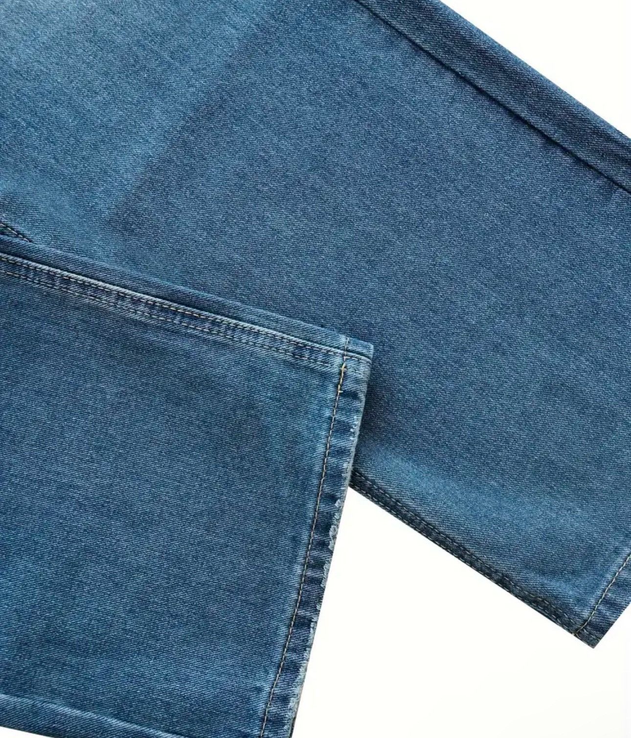 Designer × Vintage Straight Streetwear Classic Blue Loose Jeans Retro Style Size US 34 / EU 50 - 8 Thumbnail