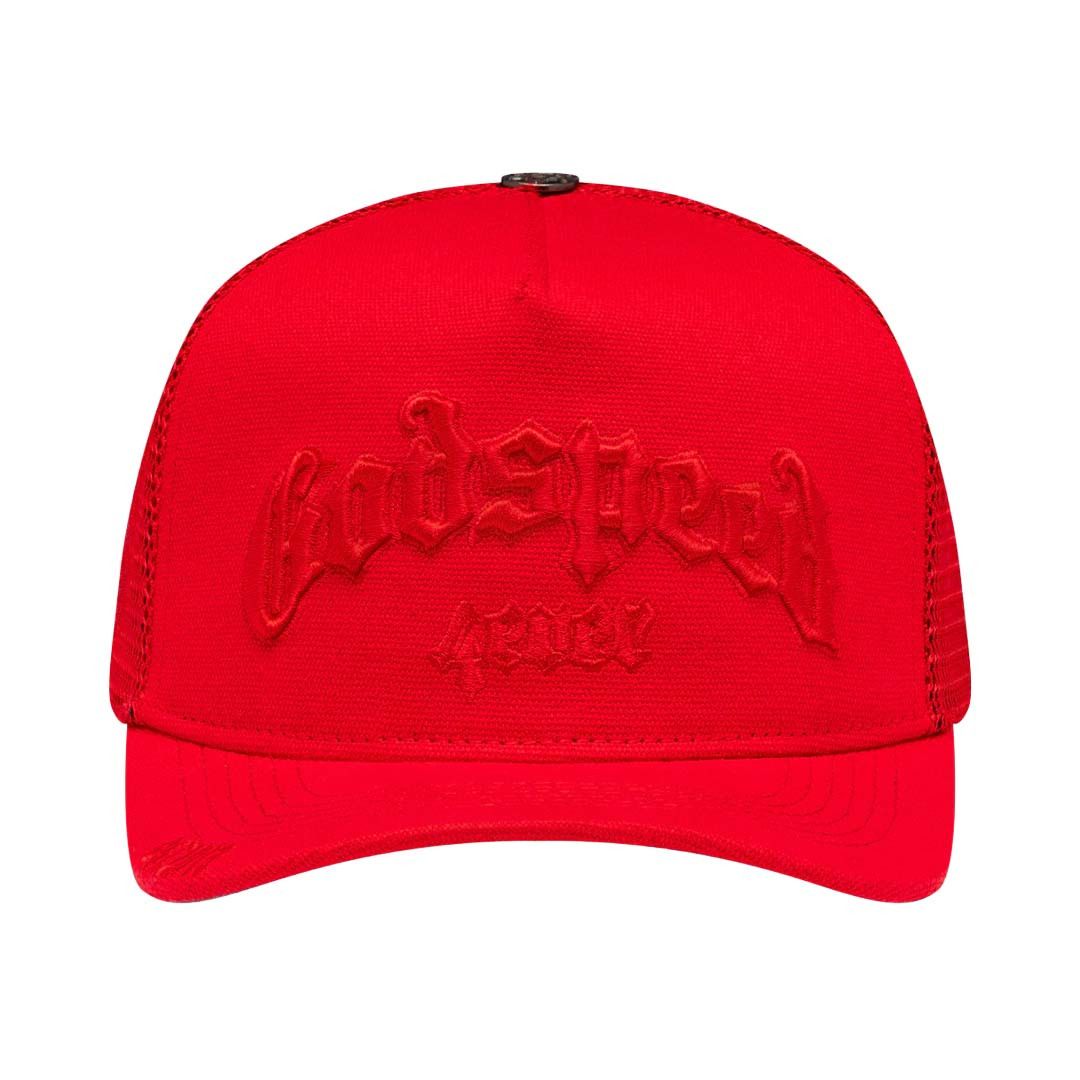Godspeed Trucker Hat Double Red Size ONE SIZE - 1 Thumbnail