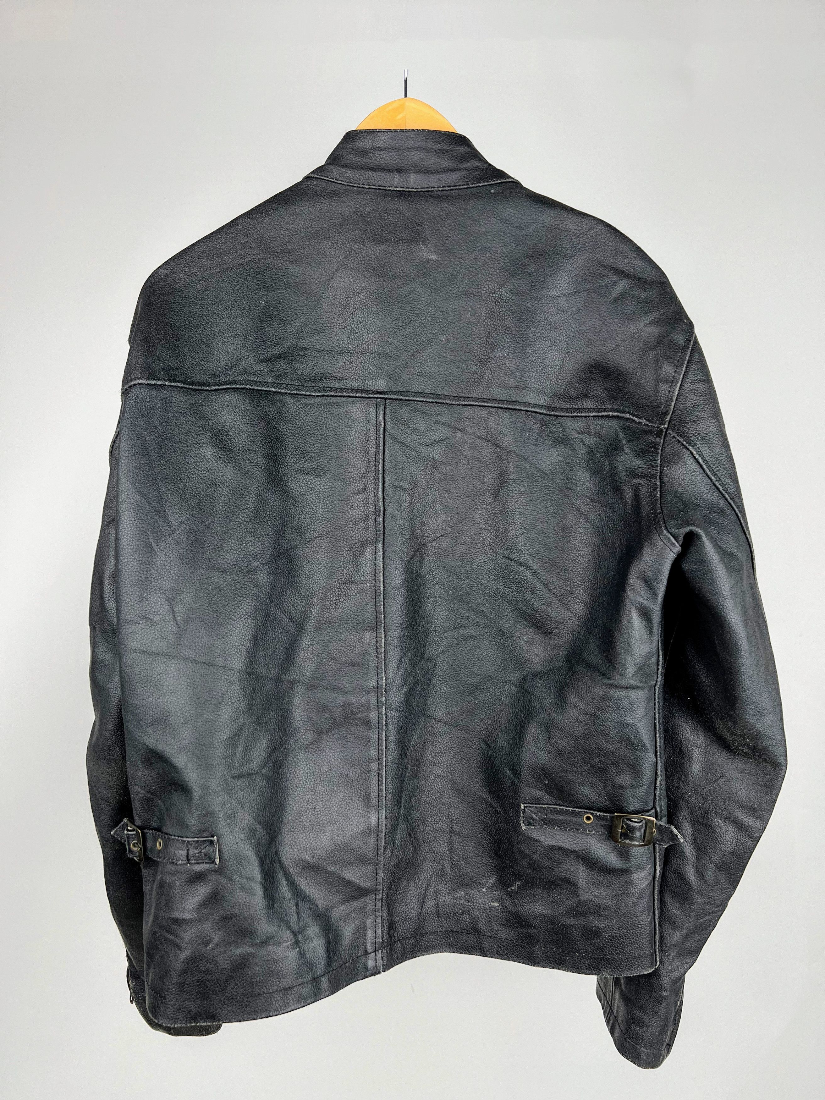 Other Matt Black Leather Jacket Streetwear Biker Jacket Size US L / EU 52-54 / 3 - 4 Thumbnail