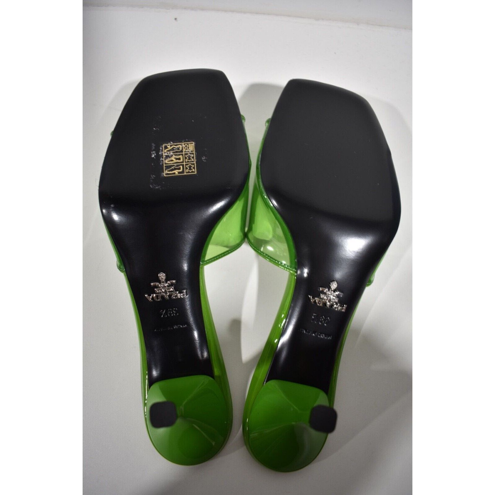 Prada Plexiglas PVC Leather Backless Sandal Mule Heel Pump 39.5 Size US 9.5 / IT 39.5 - 12 Thumbnail