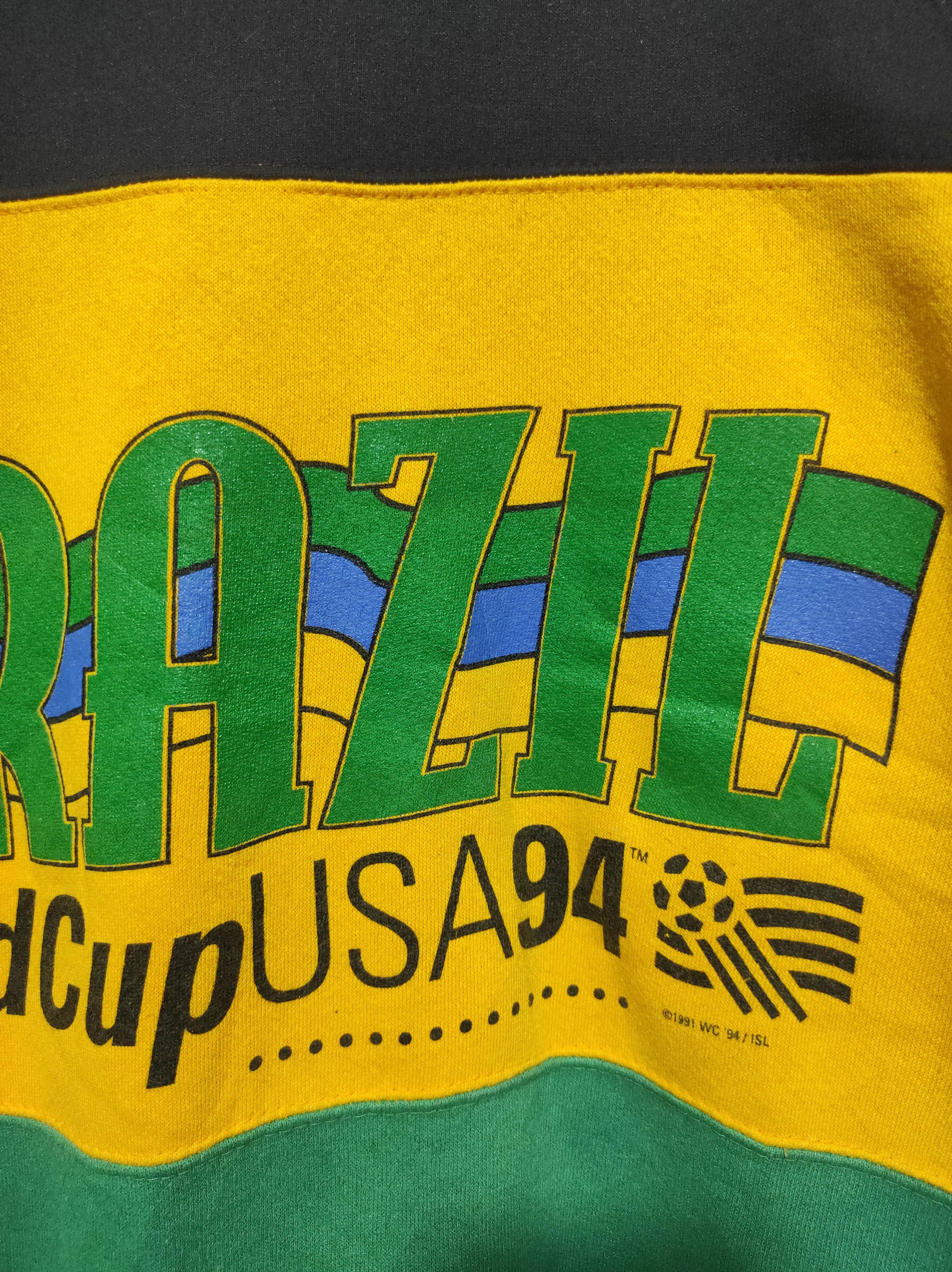 Nutmeg Vintage 90s Brazil Team World Cup USA 94 Sweatshirt | M Size US M / EU 48-50 / 2 - 11 Thumbnail
