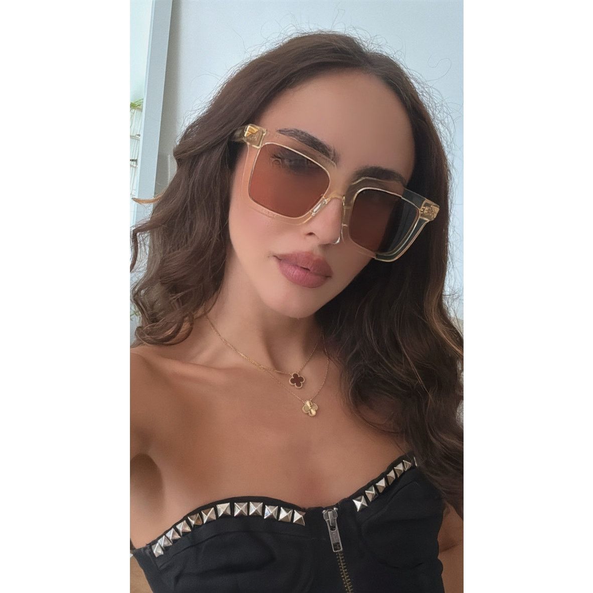 Bottega Veneta NEW Bottega Veneta BV1005S Unisex Clear Square Sunglasses Size ONE SIZE - 2 Thumbnail