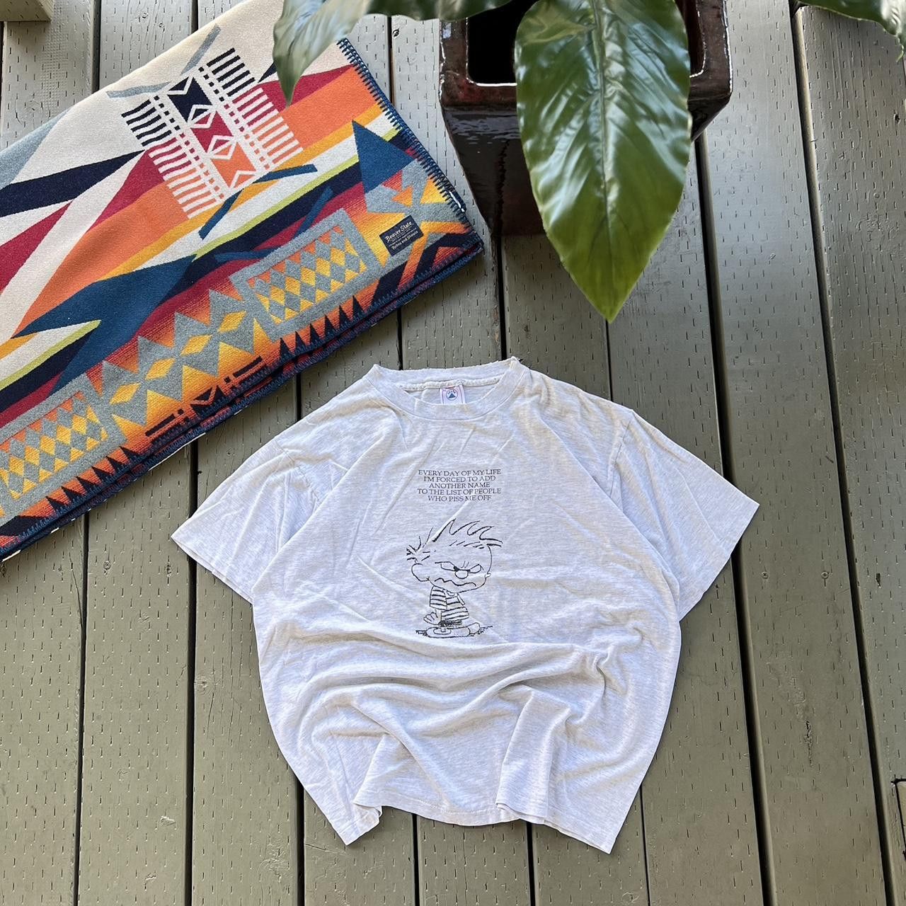 Vintage Vintage 90s Calvin & Hobbes Comic Tee Size US XL / EU 56 / 4 - 3 Thumbnail