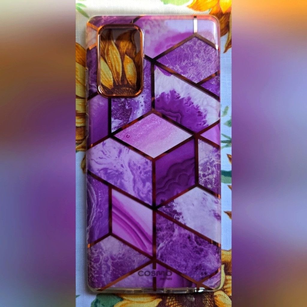 Other Galaxy Note 20 5g 6.7" Purple Geometric Phone Case NWT Size ONE SIZE - 1 Thumbnail
