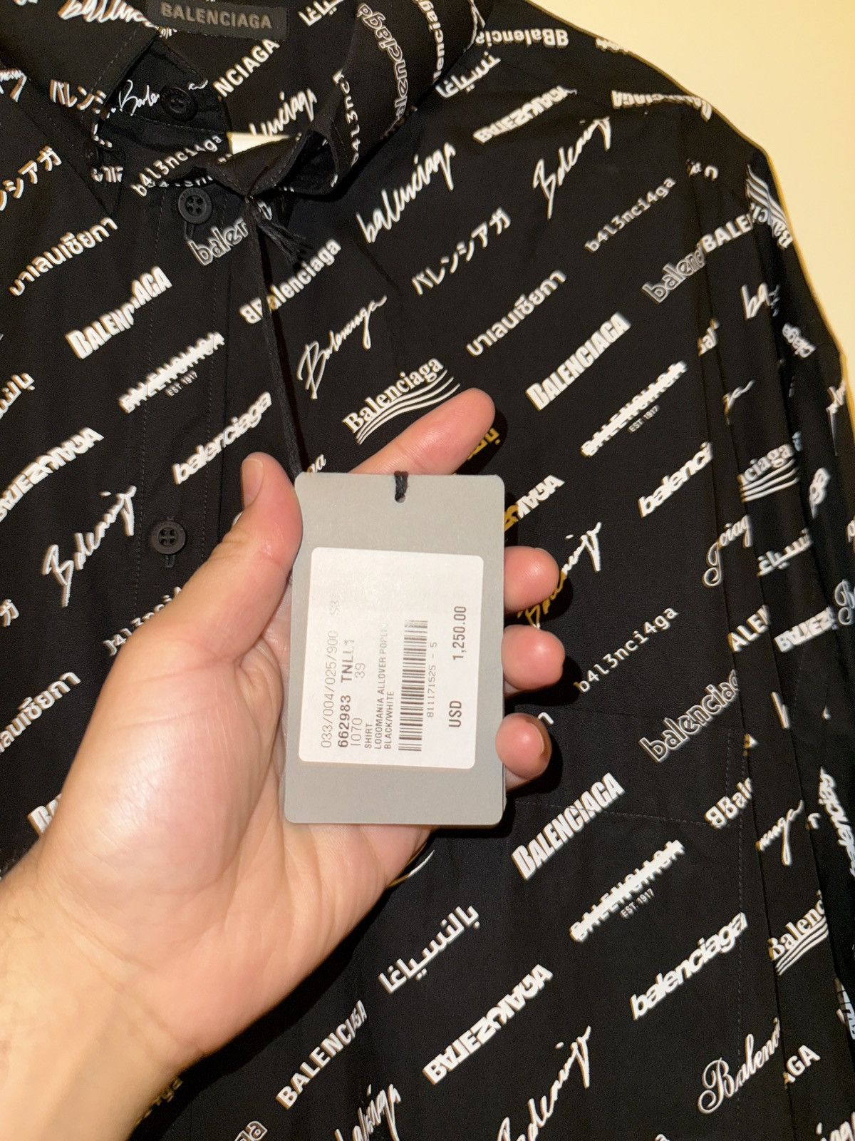 Balenciaga Balenciaga Signature Print Button-Up 39 Size US S / EU 44-46 / 1 - 16 Thumbnail