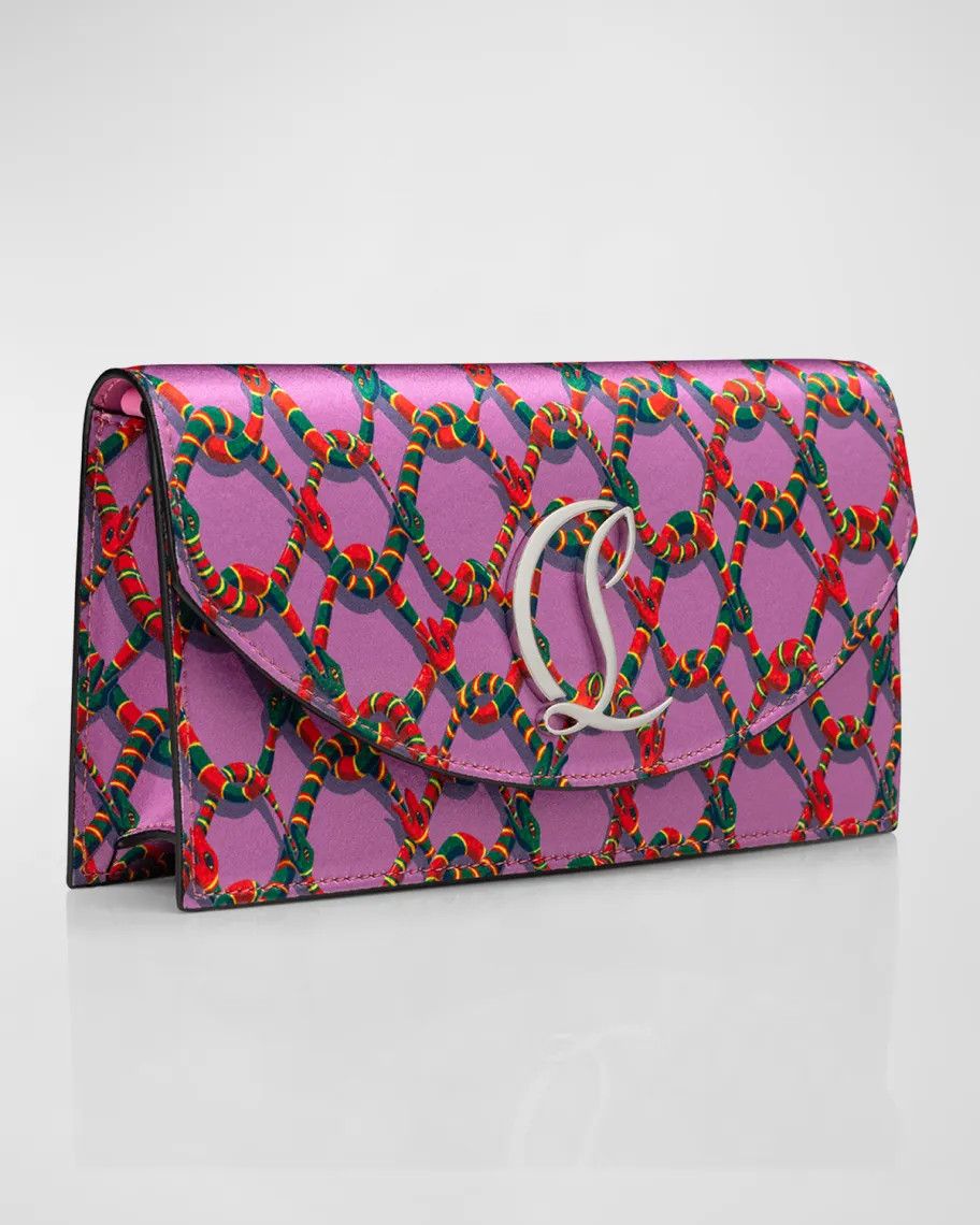 Christian Louboutin o1s1wg111124 Size: OS/ Loubi54 Crepe Clutch in Pink Size ONE SIZE - 3 Thumbnail