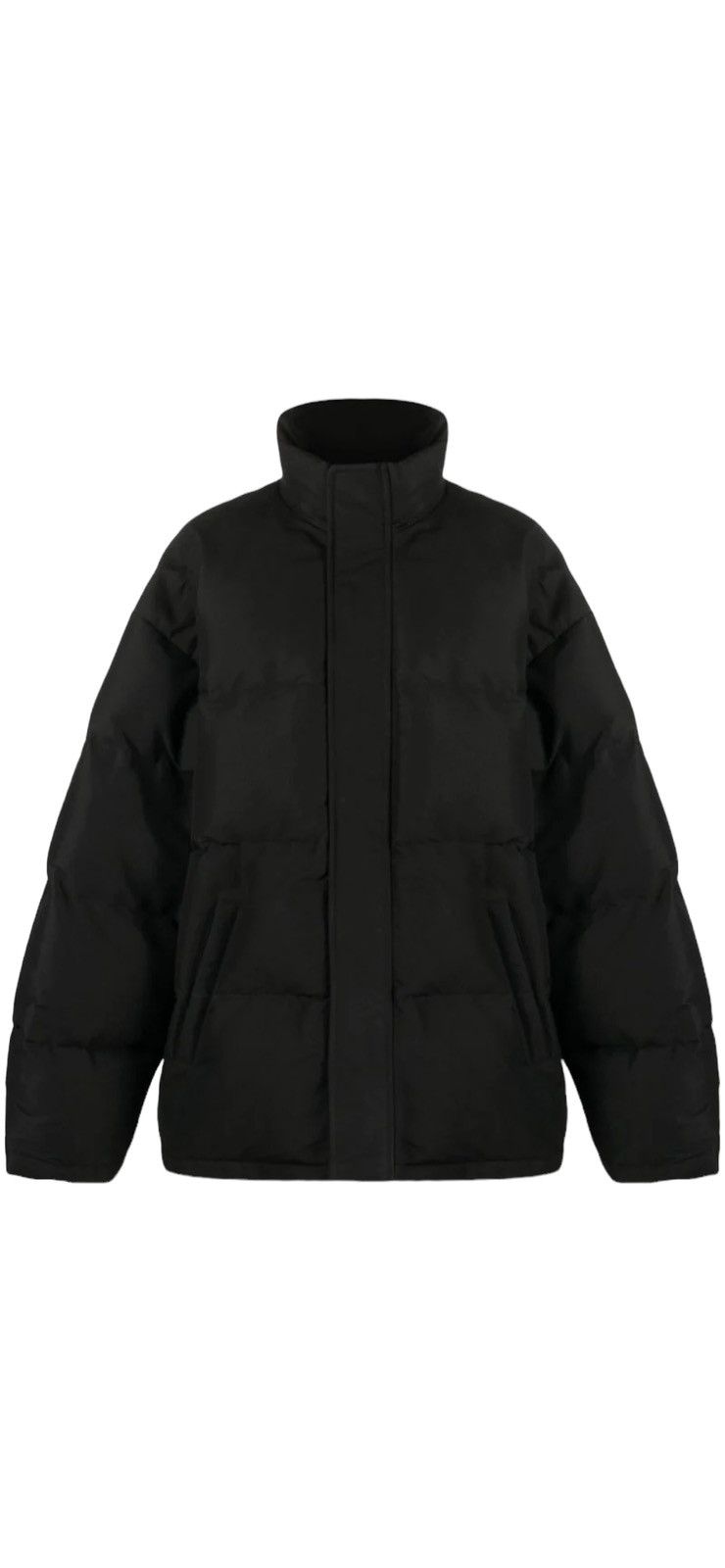 image of Balenciaga Black Zip-Up Padded Jacket, Men's (Size Small)