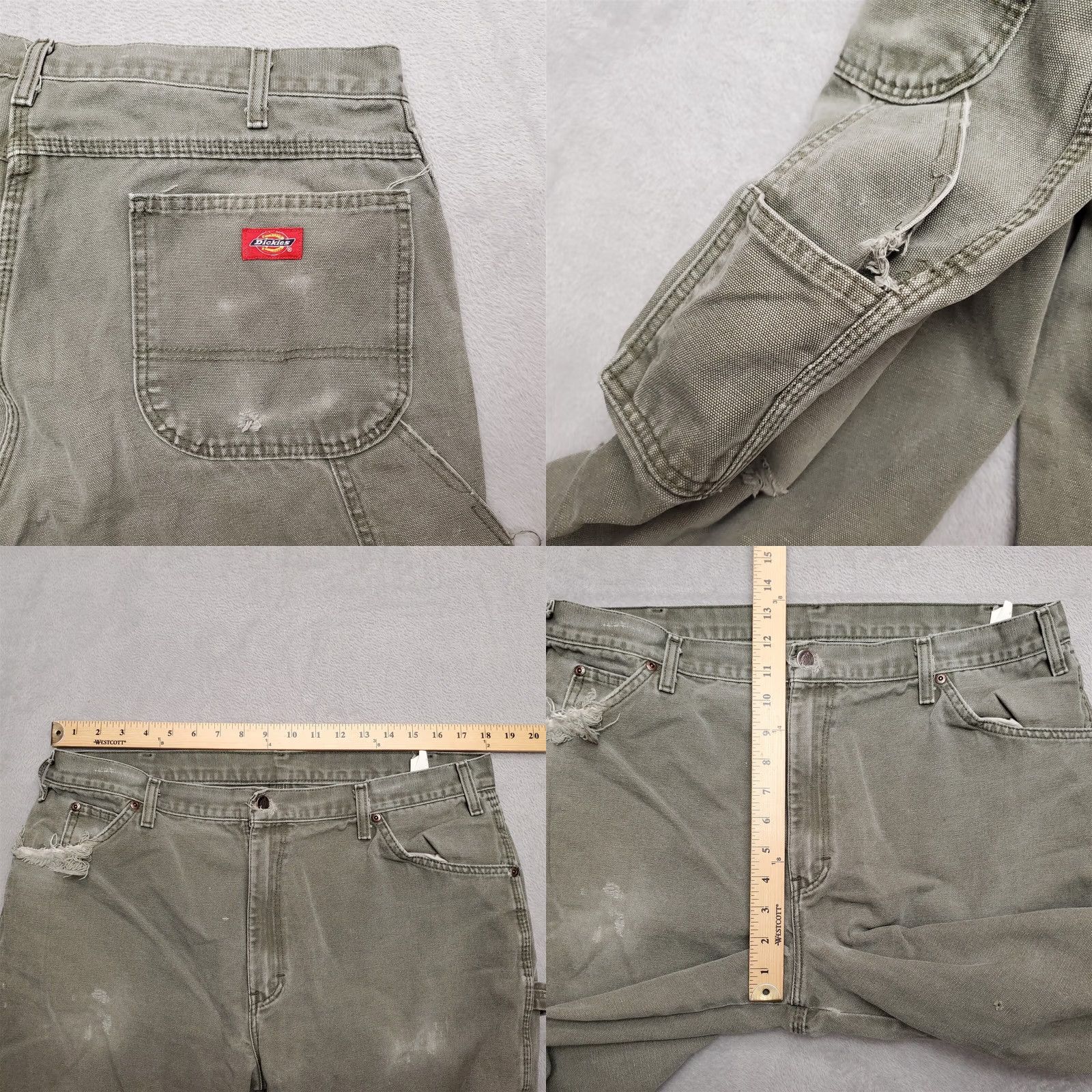 Dickies Dickies Pants Mens 38x32 Carpenter Heavy Duck Canvas Work Cargo 5-Pocket Zipper Dickies Mens Regular Black US 38x32 Mens Carpenter Workwear Pants Size US 38 / EU 54 - 9 Thumbnail