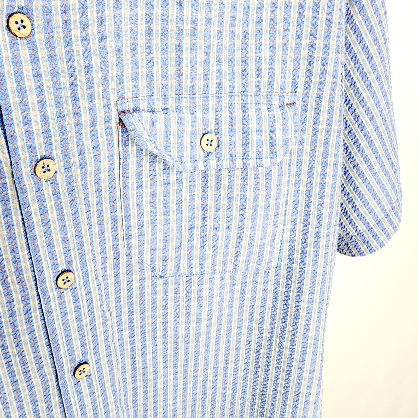 Royal Robbins Royal Robbins Blue Men's Button Front Short Sleeve Shirt Size US M / EU 48-50 / 2 - 7 Thumbnail