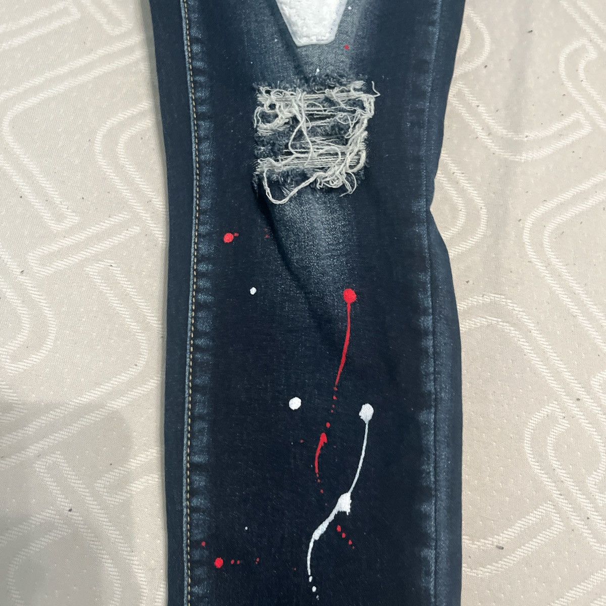 Other × Vintage Embroidered skinny jeans with prints Size US 30 / EU 46 - 7 Thumbnail