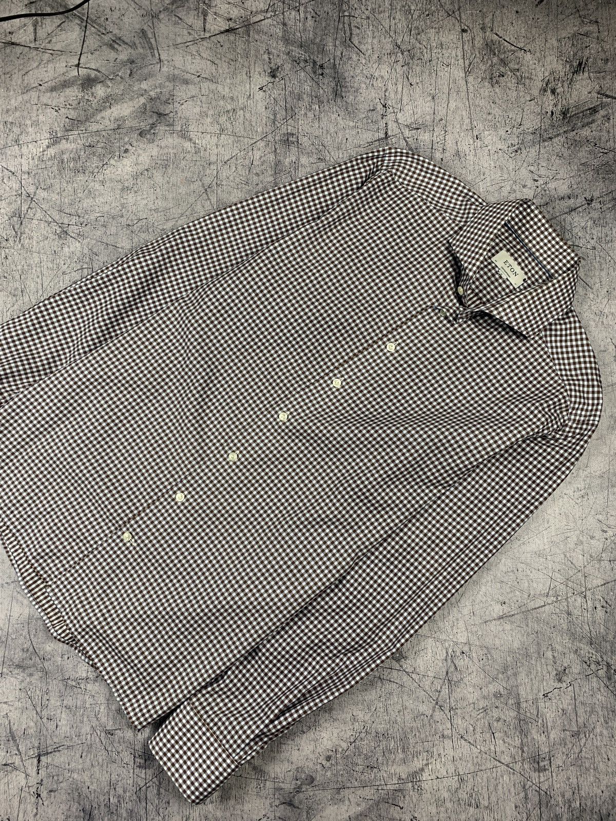 Eton Eton contemporary checkered shirt buttons-up Size US XL / EU 56 / 4 - 1 Thumbnail
