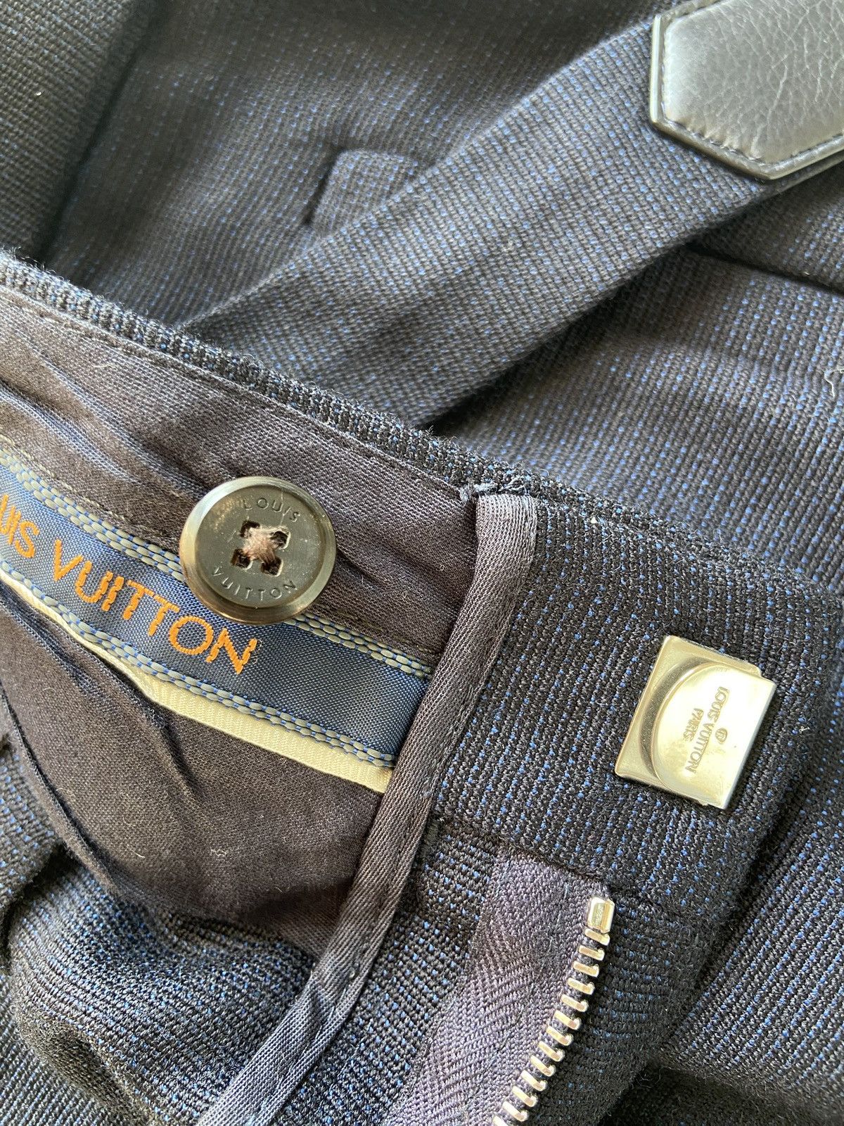 Louis Vuitton Louis Vuitton Navy Blue Formal Belt Trouthers Size US 28 / EU 44 - 11 Thumbnail