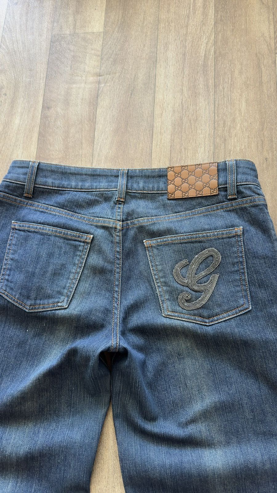 Gucci Gucci Archive Embroidered "G" Logo Denim Jeans Made in Italy Size 30" / US 8 / IT 44 - 20 Thumbnail