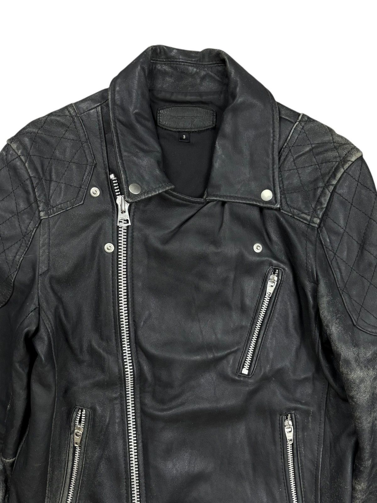 JACKROSE 2000s Jackrose - Sunfaded Rider Leather Jacket Size US M / EU 48-50 / 2 - 6 Thumbnail