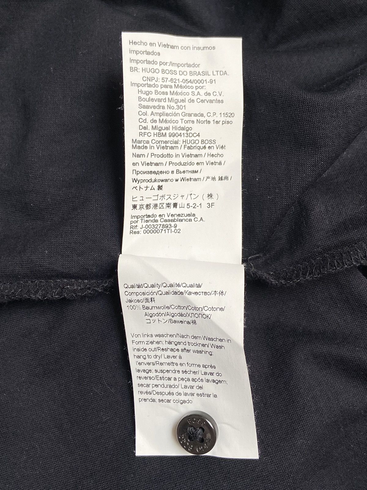 Hugo Boss HUGO BOSS Black Long T-shirt Size US S / EU 44-46 / 1 - 8 Thumbnail