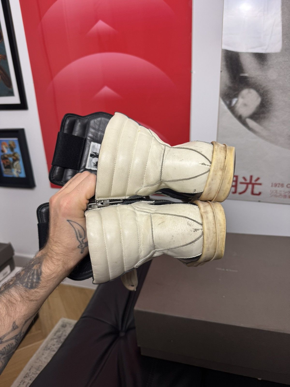 Rick Owens Rare Rick Owens Metallic Silver Geobasket High Top Sneakers Size US 7.5 / EU 40-41 - 6 Thumbnail