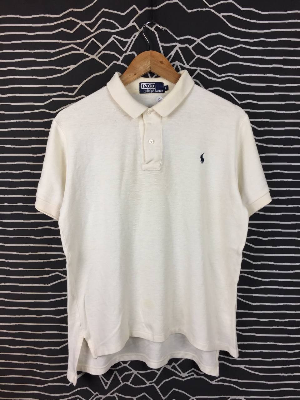 Polo Ralph Lauren Vtg Polo Ralph Lauren Small Logo Cream Pique Polo Shirt Size US L / EU 52-54 / 3 - 1 Thumbnail