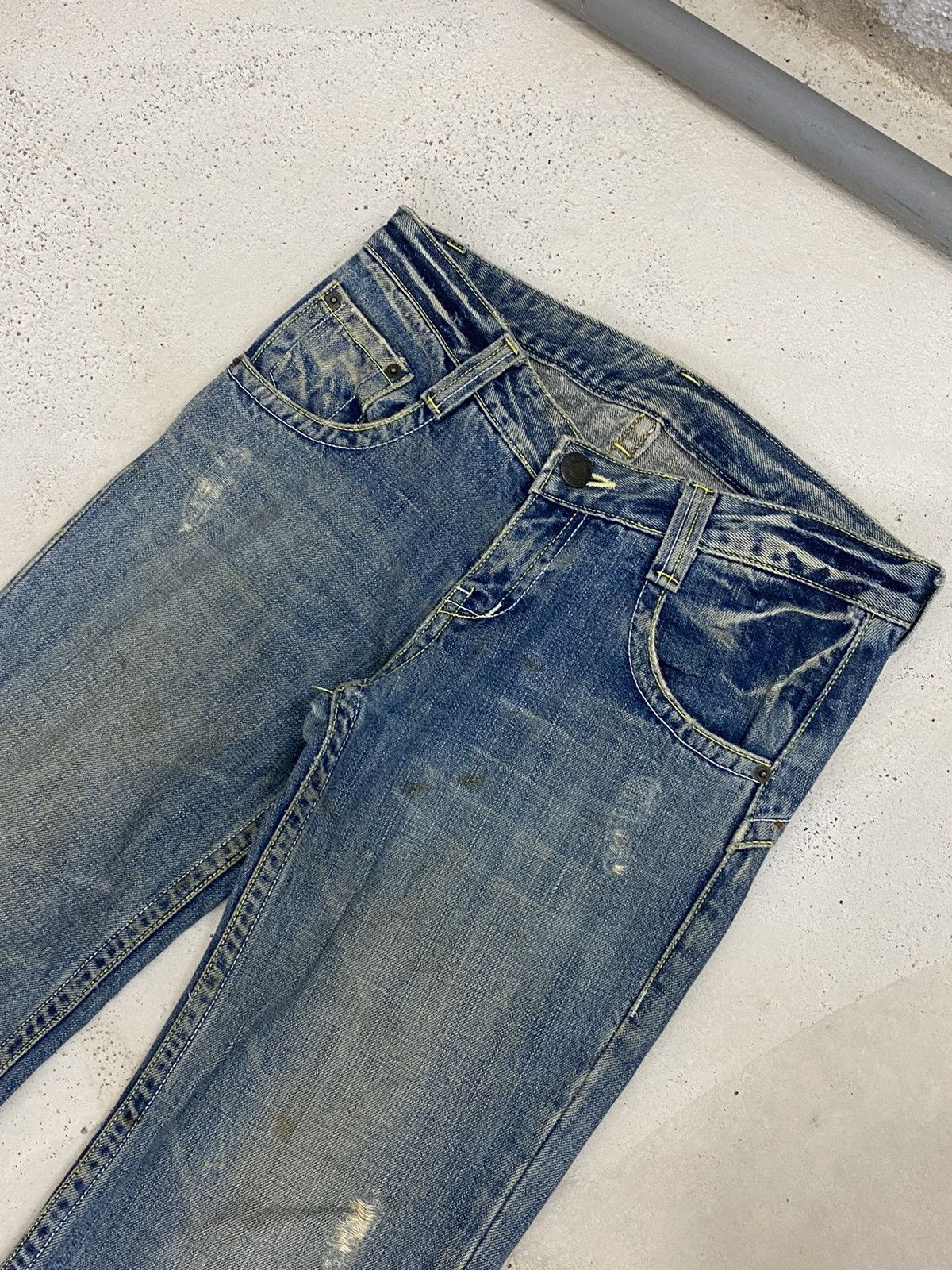 If Six Was Nine Flare Japanese Brand Mud Washed Dirty Boot Cut Fit Size US 29 - 11 Thumbnail