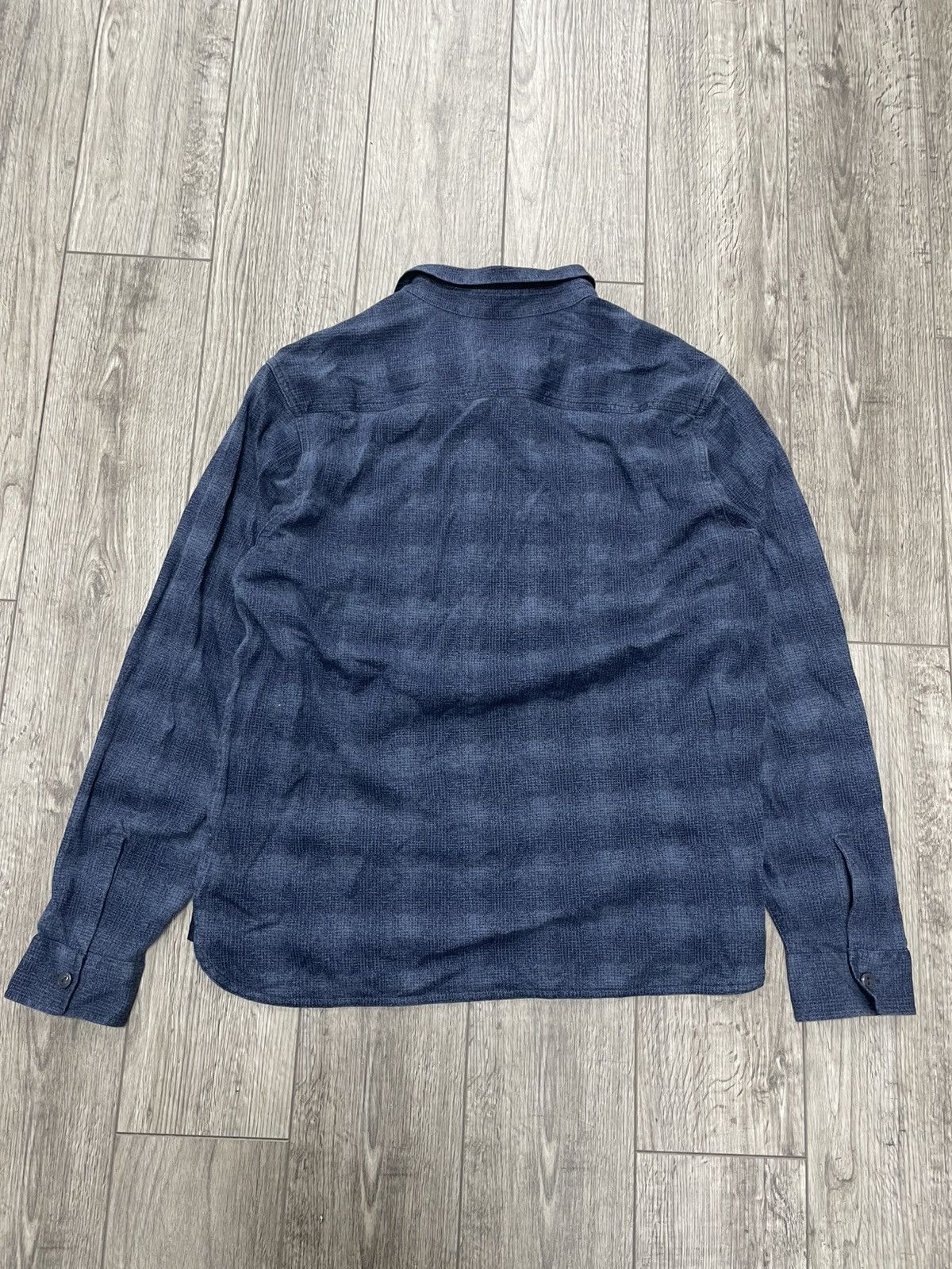 RRL Ralph Lauren L-RRL Navy Plaid Print Workshirt Size US L / EU 52-54 / 3 - 6 Thumbnail