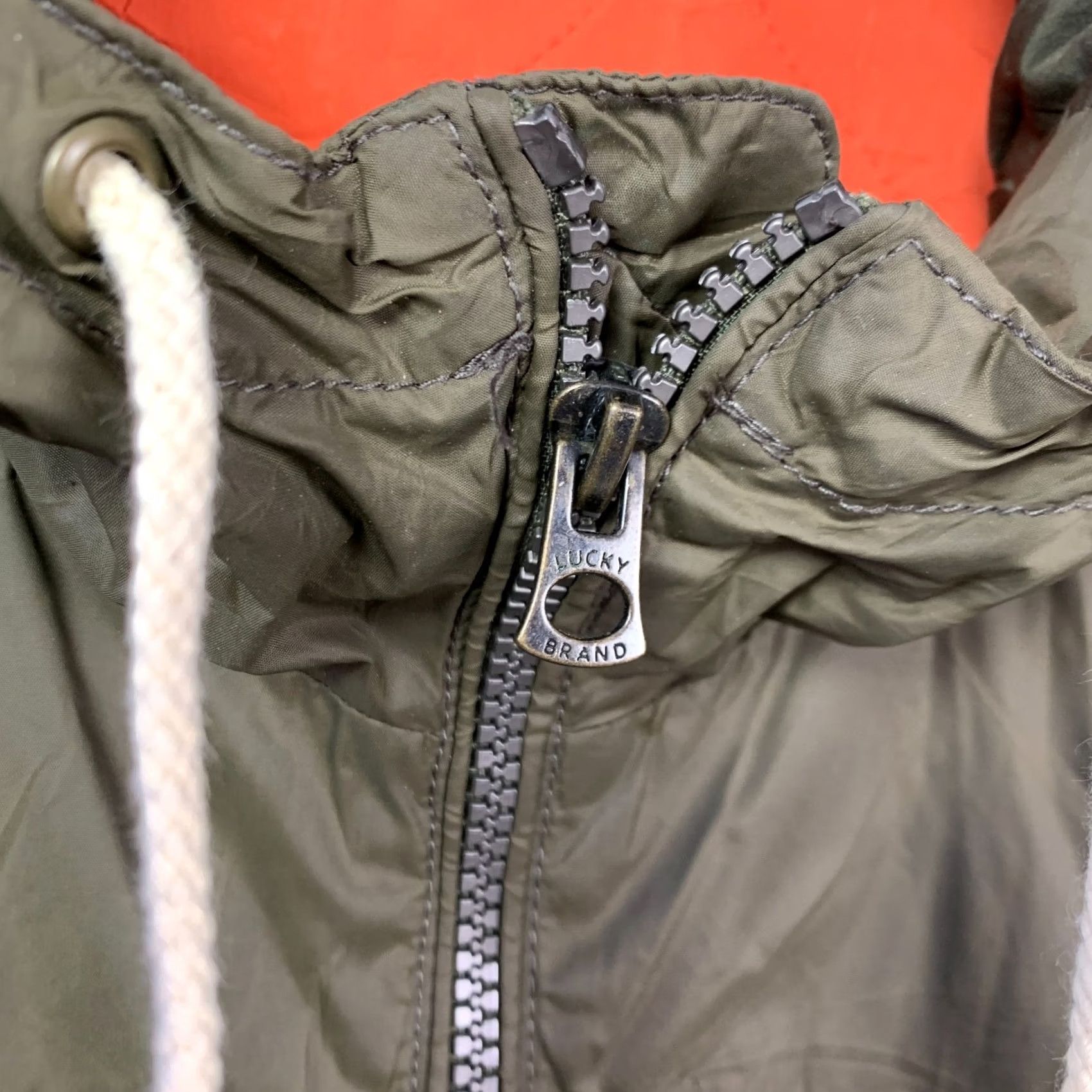 Lucky Brand Lucky Brand Dry Goods Army Green Orange Lightweight Windbreaker Jacket Lg Men Regular Size Large Zip Nylon Shirt Coat Size US L / EU 52-54 / 3 - 6 Thumbnail