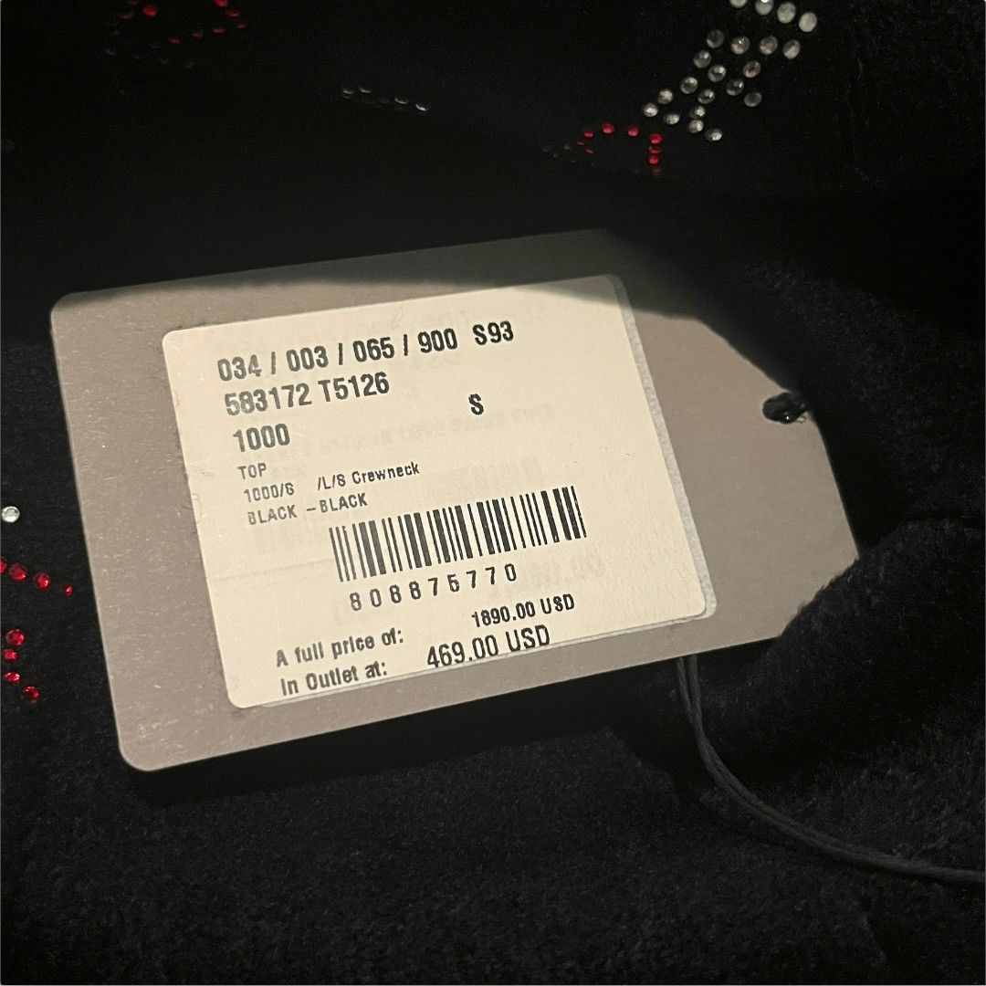 Balenciaga × Designer Balenciaga I Love Paris Rhinestone Knit Sweater Size S / US 4 / IT 40 - 3 Thumbnail