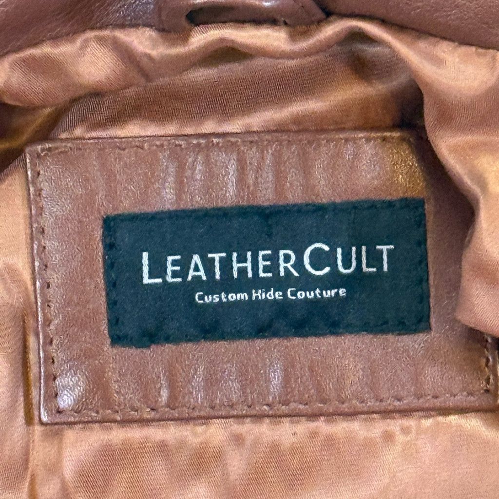 Branded Leather Women’s Leathercult Custom Brown Leather Jacket Size S Size XL / US 12-14 / IT 48-50 - 9 Thumbnail