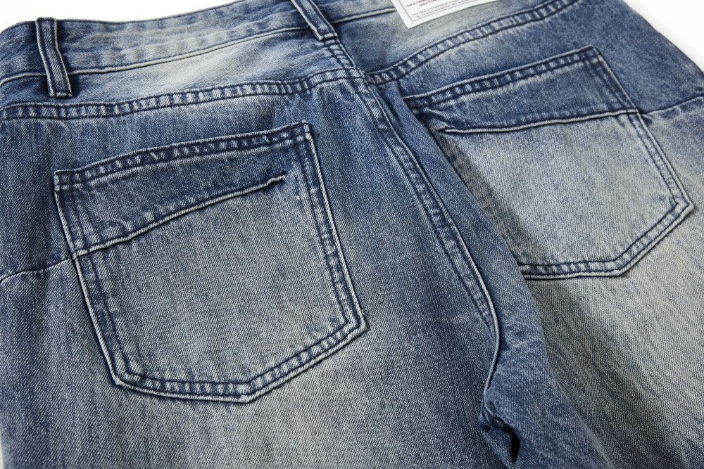 Vintage Men's American High-Street Retro Distressed Flared Jeans Size US 32 / EU 48 - 5 Thumbnail