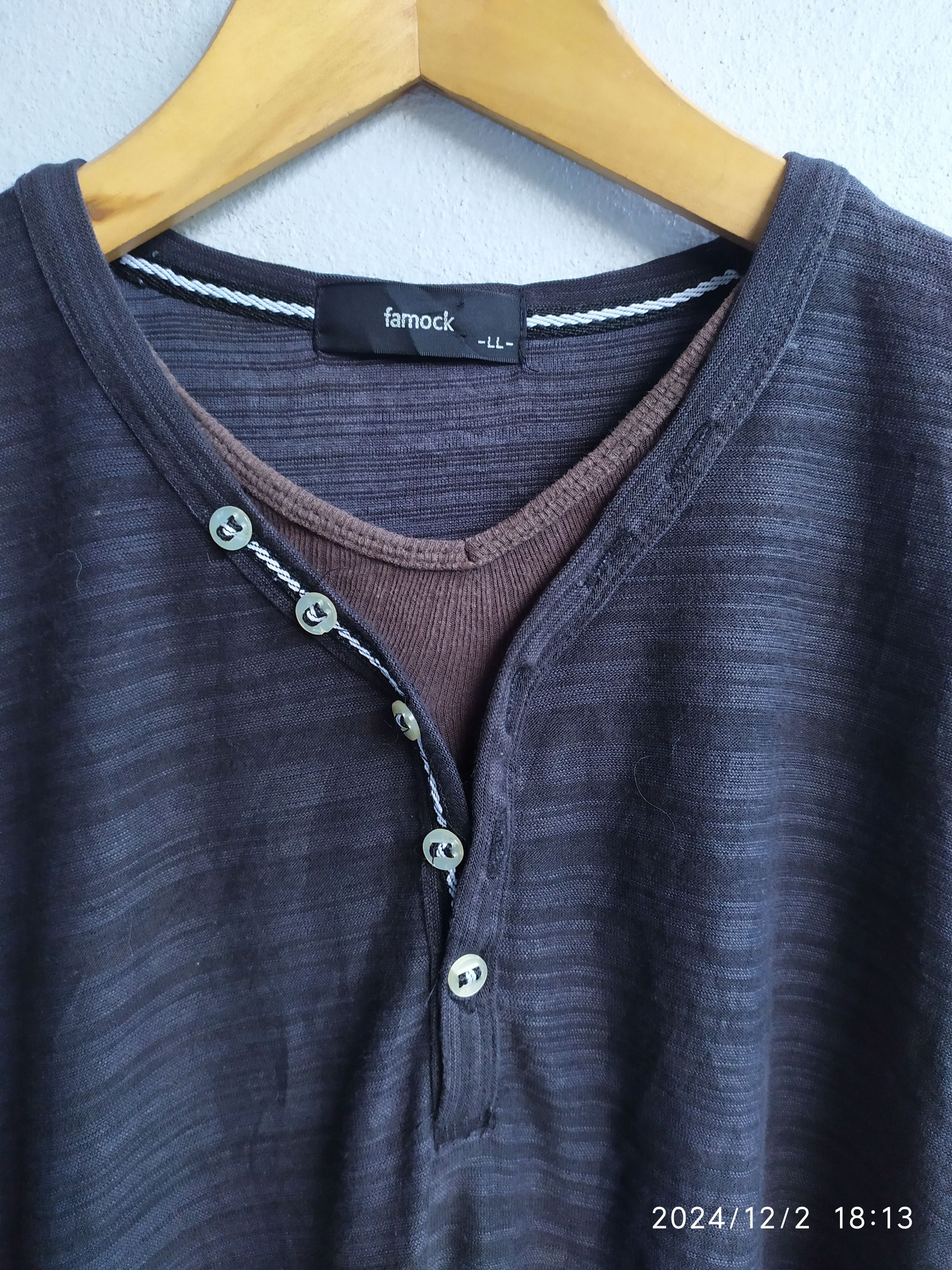 If Six Was Nine × Japanese Brand × Le Grande Bleu (L.G.B.) Famock Double Layer LongSleeve LGB Style Size US L / EU 52-54 / 3 - 5 Thumbnail
