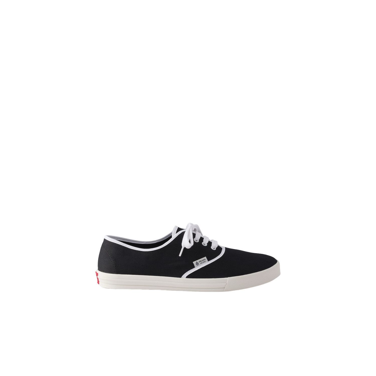 Prada PRADA $995 Black/White Drill Fabric Sneakers New & Authentic Size US 9 / EU 42 - 2 Thumbnail